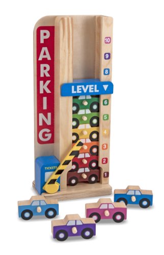 Garage in legno, parcheggio a 3 livelli con ascensore e auto - Leomark -  Giochi In Legno