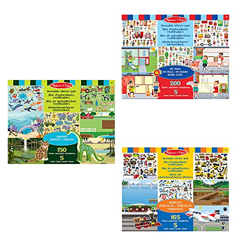 Melissa & Doug Libri adesivi bambini attacca stacca, Set stickers, Album  stickers animali da safari per bambini, Giochi creativi da viaggio, Regalo