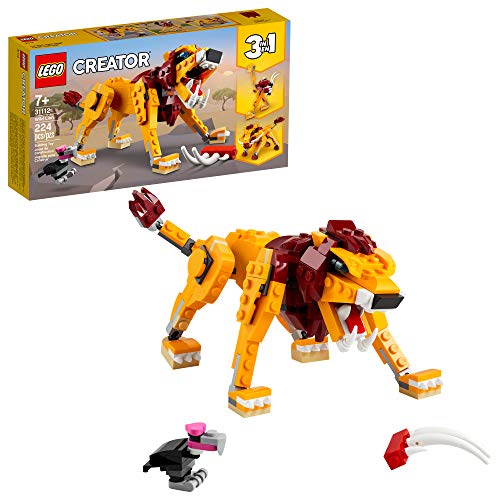 LEGO Creator 3in1 Wild Lion 31112 3in1 Toy Building Kit Featuring Animal  Toys for Kids, New 2021 (224 Pieces) - Giochi e Prodotti per l'Età Evolutiva