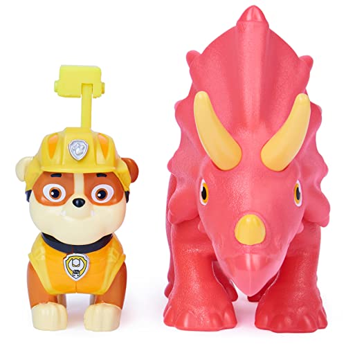 Paw Patrol – Set di action figure di dinosauro e macerie di salvataggio  Dino, per bambini dai 3 anni in su – Giochi e Prodotti per l'Età Evolutiva