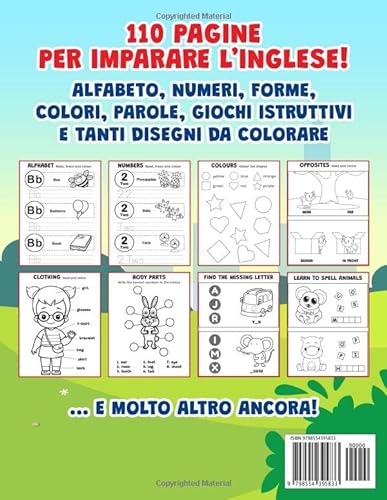 I-SPEAK-ENGLISH-Libro-Prescolare-Maxi-110-Pagine-per-Imparare-lInglese- Alfabeto-Numeri-Forme-Colori-Parole-Giochi-Istruttivi-e-Tanti-Disegni-da-Colorare-Per-Bambini-da-4-a-7-Anni-0-0  – Giochi e Prodotti per l'Età Evolutiva