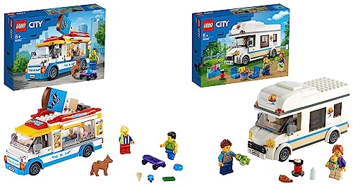 LEGO City Camper delle Vacanze Giocattolo, Costruzioni per Bambini, Playset  per le Vacanze Estive, 60283 – Giochi e Prodotti per l'Età Evolutiva
