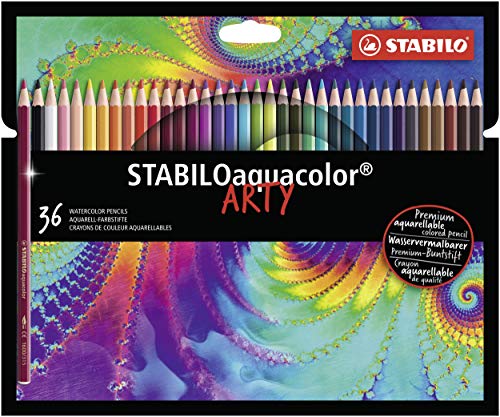 Matite colorate acquerellabili Stabilo aquacolor® astuccio in cartone  assortiti Conf. 36 pezzi - 1636-7