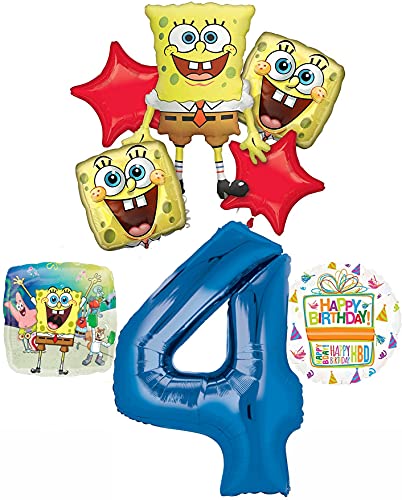 Spongebob compleanno decorazione palloncino Foil Patrick Star Set di  stoviglie usa e getta spugna per bambini compleanno doccia forniture per  feste