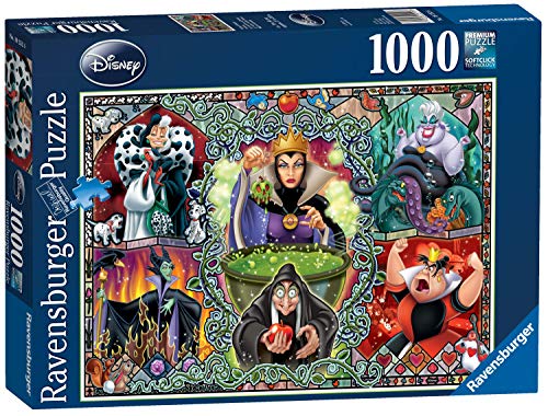 Ravensburger – Puzzle Le cattive Disney, 1000 Pezzi, Puzzle Adulti
