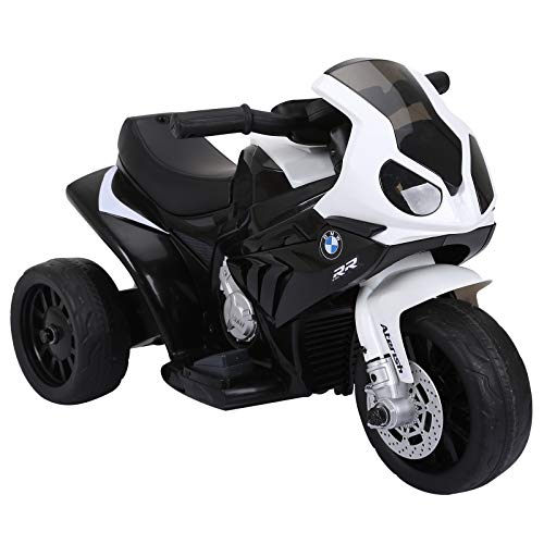 HOMCOM Moto Elettrica per Bambini Max. 20kg con Licenza BMW, 3 Ruote,  Batteria Ricaricabile 6V, 66x37x44cm - Giochi e Prodotti per l'Età Evolutiva