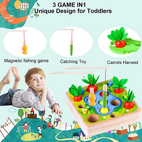 Medoga Montessori – Giocattoli per bambini di età 1-3 anni, a forma di  raccolta di carote e dimensioni, adatti per bambini di età 1-2 e 3 anni – Giochi  e Prodotti per l'Età Evolutiva