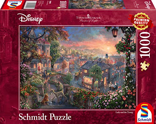 Schmidt Spiele 59480 Disney Rapunzel Thomas Kinkade Repelsteeltje Jigsaw  Puzzle, Multi-Colour, 1000 stukjes