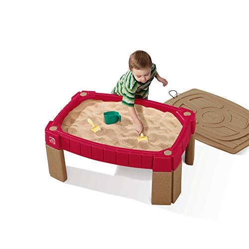 Step2 Naturally Playful Tavolino Sabbia con coperchio, Sand Table / Tavolo  di Sabbia, Scatola di sabbia rialzata in plastica