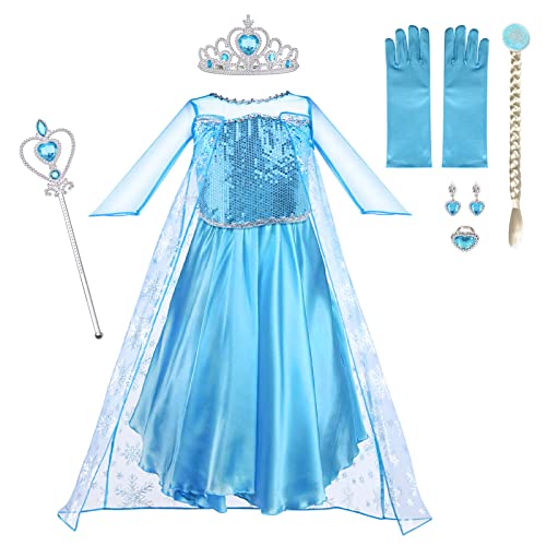 Regalo di compleanno per bambina, Frozen vestire regalo per ragazze, Regalo  per ragazza, Elsa vestire regalo ragazze, Costumi bambino per ragazze -   Italia