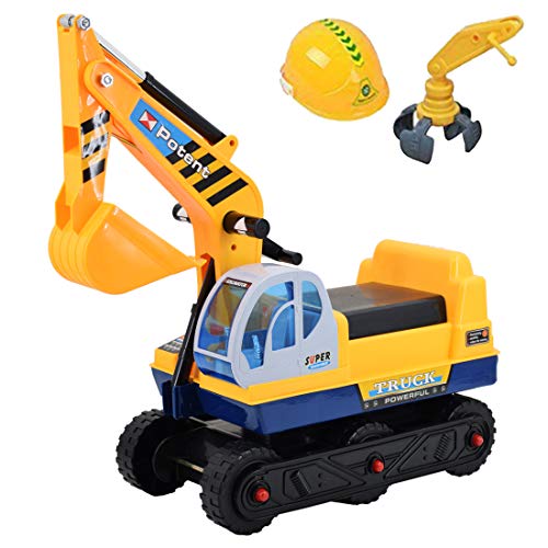 deAO Veicolo Trattore Escavatore 2x1 Cavalcabile Per Bambini Include Due  Estensione - Giochi e Prodotti per l'Età Evolutiva