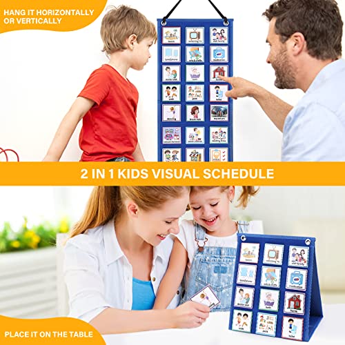 Calendario visivo per bambini Grafico di routine giornaliera con 70 carte  Pianificatore comportamentale visivo per bambini