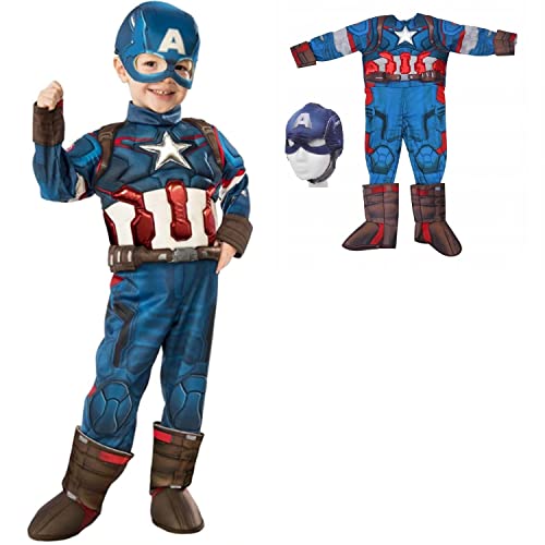 Costume - Travestimento - Carnevale - Halloween - Capitan America - Super  eroe - Bambino - Idea regalo per natale e compleanno