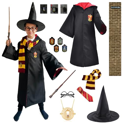 Costume da mago Harry, Hermione, per bambini, compresi occhiali