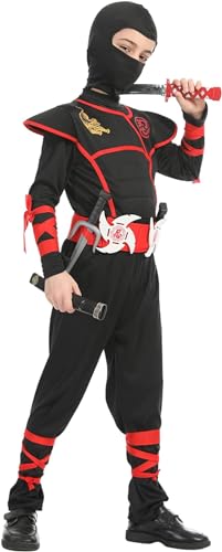 Costumi Cosplay Ninja di carnevale per adulti con cintura maschera