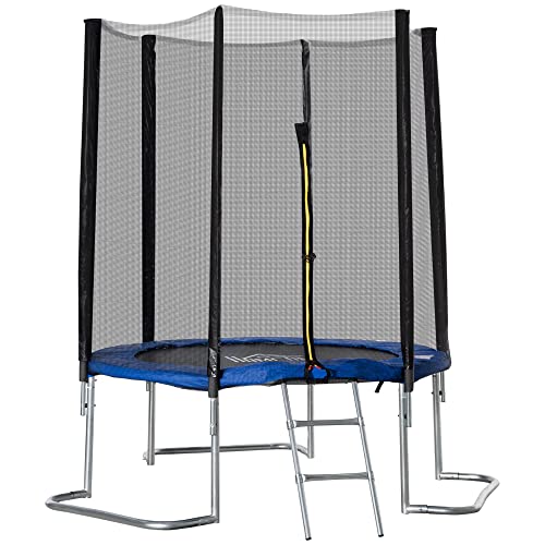 HOMCOM Trampolino per Bambini e Adulti 210cm con Rete di Sicurezza