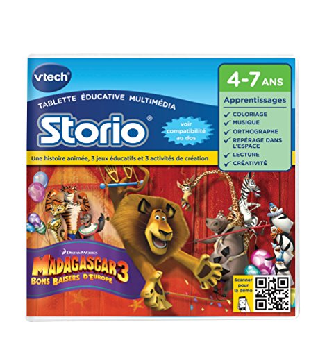 VTECH Gioco educativo Storio 2 Madagascar 3 - Giochi e Prodotti per l'Età  Evolutiva