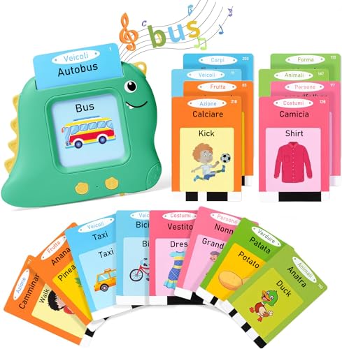 Afufu Gioco Educativo 2 3 4 5 6 Anni Montessori Schede Flash Cards Parlanti 112 Fogli 224 Parole Carta Flash Giocattoli Apprendimento per Bambini