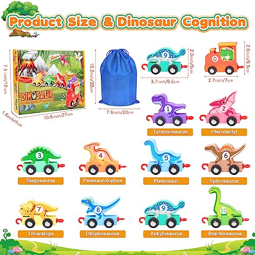 HappyKidsClub Dinosauri Trenino Legno Giocattolo per Bambini, Giochi Legno  Bambini 1-4 Anno Macchinine per Bambini Giochi Educativi Montessori 1-4 Anni  Regalo Bimbo 1-4 Anni Maschio : : Giochi e giocattoli