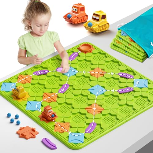 Giochi di costruzione di strade logiche Gioco da tavolo STEM per famiglie grandi puzzle multigiocatore per bambini e bambine di 4 5 6 7 anni